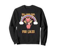 Sell Your Soul For Likes (Anti Social Media) (Cute Graphic) Sweatshirt