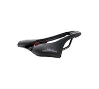Selle Italia SLR Boost KC Manganese Superflow - Classic SLR Design Bike Saddle, Comfortable Gel Road Bike Saddle and Superflow Hole - Size L3, Black/Red
