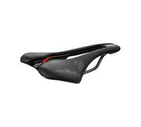 Selle Italia SLR Boost KC TM Superflow - Bicycle Saddle with Classic SLR Design, Gel Comfort & Superflow Hole, Chrome Manganese Frame - Size L3, Black/Red