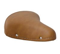 Selle Montegrappa Bicycle Saddle Leather City Saddle in Retro Look for 26-28 Inch Bicycle 07F Light Brown - Made in Italy