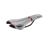 Selle San Marco Aspide Open Fit Racing Saddle White/Black/Red Narrow (S2)