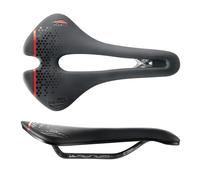Selle San Marco Aspide Short Carbon FX Road Saddle - Black / Red / Wide L3
