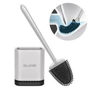 Sellemer Bathroom Toilet Brush with Holder for Storage and Organization with Solid Anti Rust Handle Design