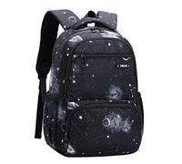 SellerFun Teens Boys Star/Space Printed Primary Junior High University School Bookbag Casual Daypack Men Backpack for Travel,Work,School(Black Star,27 Liters)