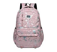 SellerFun Teens Casual Daypack Women Multi-Compartment Backpack for trip outdoor leisure time(Pink,33 Liters)