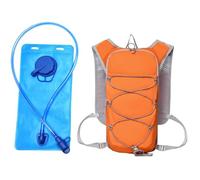 SellerFun Unisex Adult Running Hydration Vest Pack Vest Harness Strap Pockets Bungee Cord Ultra Slim Trail Ride(Orange 2L Hydration Bladder Set 2-Piece Set, 2 Liters)