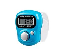 SellerTree Digital Finger Tally Counter, Tasbeeh Electronic Handheld Clicker Row Counting with LED Display, 5 Digit Portable Knitting Crochet Lap Tracker, Sports (Light Blue)