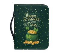 Sellikakes - Bible Bag for Women PU Leather Tote Bag with Durable Handle and Zipper, Happy St. Patrick's Day, XX-Large