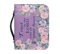 Sellikakes Classic Bible Bag Book Carrier, Multi-Purpose Bible Holder Church Protector Handbag for Trip Hiking, Colorful Floral, XXL, Fashion