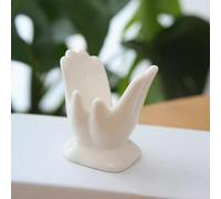 SELLONWANELO Air Pineapple Plant Ceramic Buddha Hand Flower Pot Flower Stand Accessories Base Office Desktop Home Decor (B)