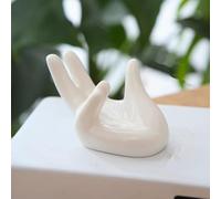 SELLONWANELO Air Pineapple Plant Ceramic Buddha Hand Flower Pot Flower Stand Accessories Base Office Desktop Home Decor (A)