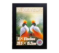 SELLORIA Natural Wooden Photo Frame, Wall Mount and Tabletop Display with Plexiglass Window Photo Frames, Family Photos Plexiglass Sheet, Size 6x4, 8x6, 10x8, A3, A4, A5, 7x5, 12x10, 9X7,16x12