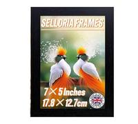 SELLORIA Natural Wooden Photo Frame, Wall Mount and Tabletop Display with Plexiglass Window Photo Frames, Family Photos Plexiglass Sheet, Size 6x4, 8x6, 10x8, A3, A4, A5, 7x5, 12x10, 9X7,16x12