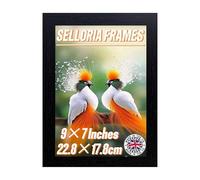 SELLORIA Natural Wooden Photo Frame, Wall Mount and Tabletop Display with Plexiglass Window Photo Frames, Family Photos Plexiglass Sheet, Size 6x4, 8x6, 10x8, A3, A4, A5, 7x5, 12x10, 9X7,16x12