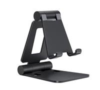 SELLORIA Phone Stand - Foldable Adjustable Mobile Phone Holder, Aluminum Desk Cradle Dock for iPhone 16 15 14 13 12 11 Pro Max XR X 8, HUAWEI, Samsung Galaxy, Android & All Smartphones