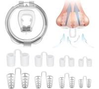 SELLORIA Silicone Magnetic Anti Snoring Clip,Snore Stopper Nose Vents Anti Snore Solution,Silicone Magnetic Sleep Aid Nose Clip Device for Adults,Man,Women and Kids with Clear Case