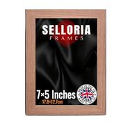 SELLORIA Wooden Photo Wall Mounting & Tabletop Picture Frames Photo Frames Tabletop and Wall Mounting with Plexiglass Window for Portrait Landscape 6x4, 7x5, 10x8, 8x6,12x10, A3,A4,A5 (Oak, 5X7)