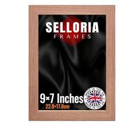 SELLORIA Wooden Photo Wall Mounting & Tabletop Picture Frames Photo Frames Tabletop and Wall Mounting with Plexiglass Window for Portrait Landscape 6x4, 7x5, 10x8, 8x6,12x10, A3,A4,A5 (Oak, 9x7)