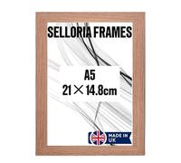 SELLORIA Wooden Photo Wall Mounting & Tabletop Picture Frames Photo Frames Tabletop and Wall Mounting with Plexiglass Window for Portrait Landscape 6x4, 7x5, 10x8, 8x6,12x10, A3,A4,A5 (Oak, A5)