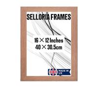 SELLORIA Wooden Photo Wall Mounting & Tabletop Picture Frames Photo Frames Tabletop and Wall Mounting with Plexiglass Window for Portrait Landscape 6x4, 7x5, 10x8, 8x6,12x10, A3,A4,A5 (Oak, 12X16)