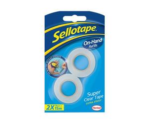 Sellotape 1740339 Sellotape On-Hand Refill 18mm X 15M Clear (Pack 2) Slt1740339