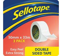 Sellotape Double-sided 50mmx33m Ref 1447054 [Pack of 3]