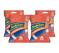 Sellotape Double Sided Tape For Everyday Use With Easy Peel 12mmx33M, 4Pk