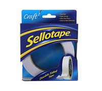 Sellotape Double Sided Tape, Strong Double Sided Tape for Everyday Use, Mounting, Arts & Crafts, Easy to Use Double Sided Sticky Tape with Solid Grip & Easy Peel, 25mmx33m