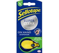 Sellotape On-Hand Dispenser with Super Clear Tape, 18 mm x 15 m