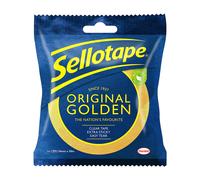 Sellotape Original Golden - Clear Multi-Purpose Sticky Tape for Home & Office Use, 24mm x 50m