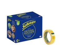 Sellotape Original Golden Multi-Purpose Easy-To-Use Clear Tape, 24mmx66M, 12 Pack