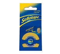 Sellotape Original Golden, Multi-Purpose Clear Tape for Household Objects, Clear Packing Tape for Sticking Envelopes or Cards, Easy to Use Packaging Tape, 18mm x 25m, Packaging May Vary