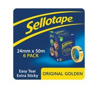 Sellotape Original Golden Tape 24mmx50m (Pack of 6) 2928285
