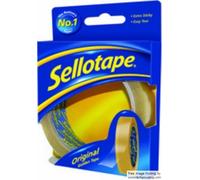 Sellotape Original Golden Tape Roll Non-static Easy-Tear 24mmx50m (Pack of 12)