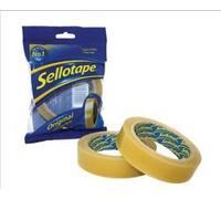Sellotape Original Golden Tape Roll Non-static Easy-tear Large 24mmx66m Ref 1443268 [Pack 12]
