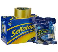 Sellotape Original Easy Tear Extra Sticky Golden Tape 48mm x 66m (Pack 6) - 2974502