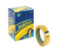 Sellotape Original Easy Tear Extra Sticky Golden Tape 24mm x 66m (Pack 6) With FREE Panda - 2974501