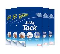 Sellotape Sticky Tack For Home & Office, Reusable Blue Tack Adhesive, 45G, 5Pack
