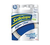 Sellotape Super Clear Tape 24mm x 50m (6 Pack)