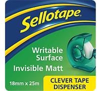 Sellotape Tape Dispenser Set Matt White 83 mm (W) x 0.03 m (L)