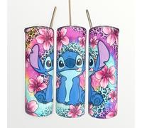 Sellrex Stitch Flower and Leopard Print Insulated 20oz Thermal Skinny Tumbler