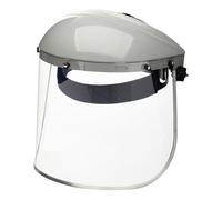 Sellstrom 301 Series Advantage Gray ABS Crown and Clear Aluminum Bound Polycarbonate Window Protective Faceshield with Ratchet Headgear by Sellstrom