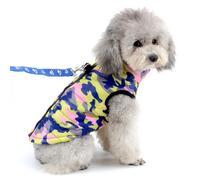 SELMAI Camo Waterproof Small Dog Cat Winter Coat Quilted Vest Jacket H