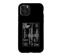Selmer Symphonique B-Flat Trumpet 1941 Technical Blueprint Case for iPhone 11 Pro