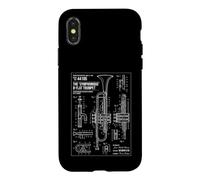 Selmer Symphonique B-Flat Trumpet 1941 Technical Blueprint Case for iPhone X/XS
