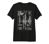 Selmer Symphonique B-Flat Trumpet 1941 Technical Blueprint Premium T-Shirt