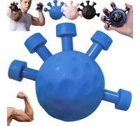 Seloniax Strength Ball, Forearm Wrist Strengthener, Grip Strength Trainer, Hand Exerciser Tester, Guitar Finger Strengthening Exercisers Arm Handgrip Trainer Extender Workout Power Ball (Blue, 1PC)