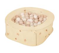 Selonis Ballpit Playpen For Kids 81X81X28cm/100 Balls 7Cm Playhouse For Babies And Toddlers Children Foldable Portable Indoor Outdoor, Light Beige: Pastel Beige-White-Pearl