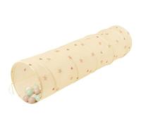 Selonis Play Tunnel For Kids Toddlers Pop Up Crawl Tunnel Foldable 180x46cm/100 Balls Crawling Play Tent For Children Indoor And Outdoor, Light Beige: Pastel Beige/White/Mint