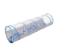 Selonis Pop-Up Play Crawl Tunnel With 200 Balls For Toddlers Kids, Grey And Blue: Babyblue/Blue/Pearl